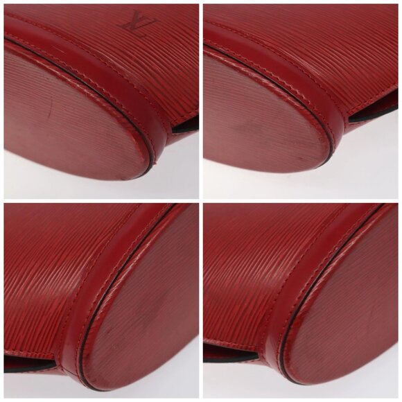 LOUIS VUITTON Epi Saint Jacques Poignees Long Hand Bag Red Auth - Picture 15 of 16